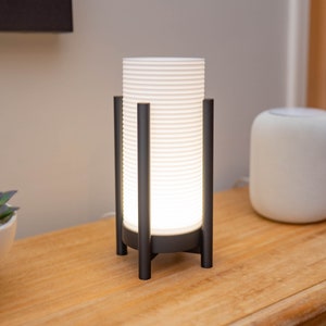 3D Printed Mid Century Modern Table Lamp, Desk, Bedside, Reading Ambient Light