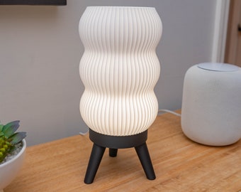 Lampe de table moderne du milieu du siècle imprimée en 3D, bureau, chevet, lumière ambiante de lecture
