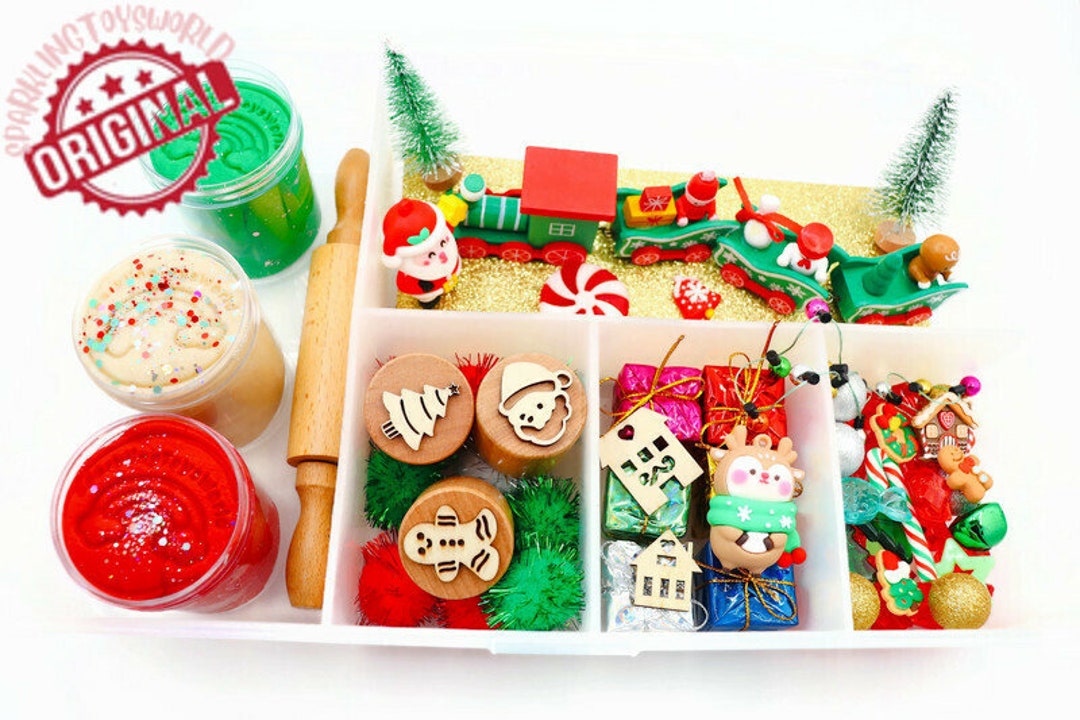 Christmas Playdough Kit Christmas Play Dough Kit Christmas Etsy