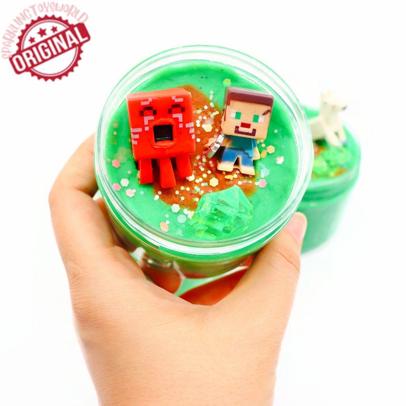 Minecraft Party Favors, Playdough Jars, Play Dough Kit, Minecrafter