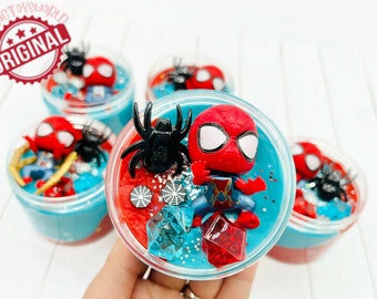 Spider Playdough Jar, Playdough Jars, Play dough Sensory Kit, Playdough Kit, Party favor, inspired Spider theme
