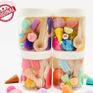 Ice cream Play Dough Jar, Playdough Jars, Play Dough Sensory Kit, Playdough Kit, Party favor, Play Dough kit, class gift