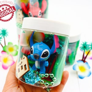 Stitch Play dough kit,play dough favors,kids birthday,summer playdough kit,goodie bags,kids party favors,toddler play dough jars,kids gift
