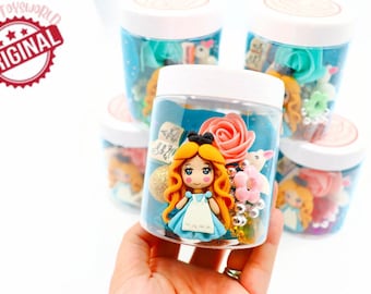 Princess Playdough party favors, Playdough to go jars, princess birthday, girl party favors, princess party