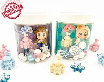 Playdough party favors, Playdough to go jars, girls birthday, party favors for kids, playdough kits, sensory kits