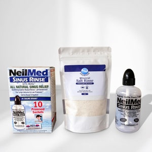 NeilMed and Sinarinse Mineral Sea Salt 250g Nasal Irrigation Kit, Sinusitis image 1