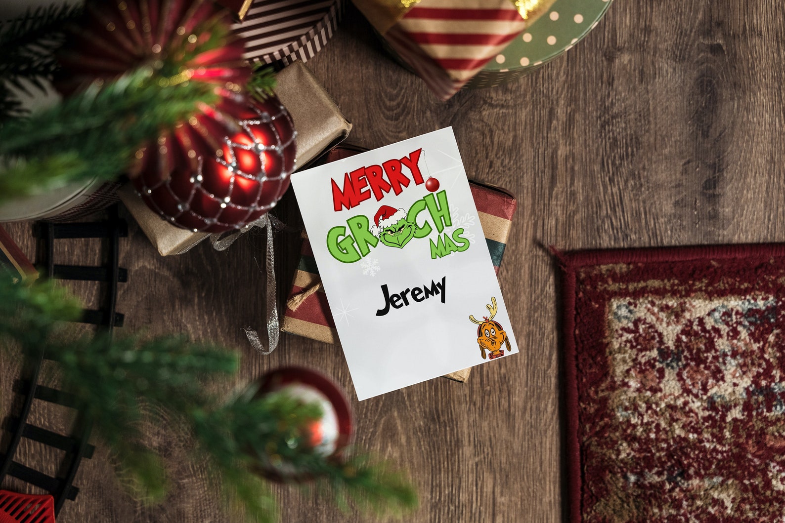 Grinchmas Editable Printable Christmas Card Grinch Christmas - Etsy