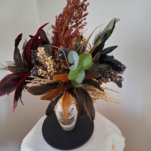Dried Flowers With Peacock Feathers - Etsy