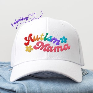 Autism Mama Embroidery Hat/Autism Awareness Mom Ha/Embroidered Autism Mom Gift/Neurodiversity/Baseball Hat Mom Gift/Embroidery baseball hat