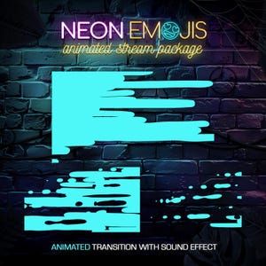 Neon Emojis Animated Stream Package: Twitch, Youtube, Kick, Stream ...