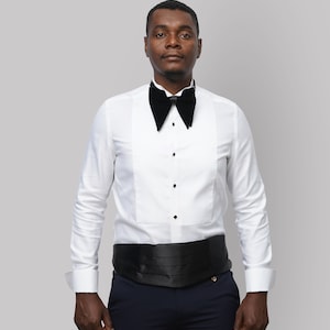 Herren Weiß Tuxedo Shirt : Nicht-Bügeln Korbgeflecht Baumwolle