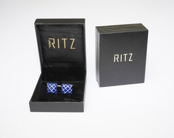 リッツカールトン　カフスボタン リッツ クラシック ブラック＆シルバー カフスボタン - Etsy 日本