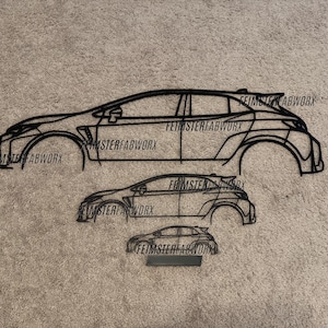 Toyota GR Corolla Wall Art - Outline/Silhouette - 3 Sizes!