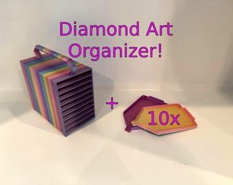 Anpassbarer Diamant Kunst/Malerei Organizer + 10 Tabletts!