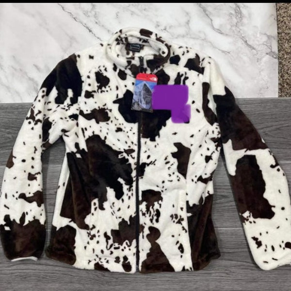 Cowprint Boutique Jackets Clothing Fashion|Plush Coat|Brand New|winter|fuzzy|fleece|black|white|womens