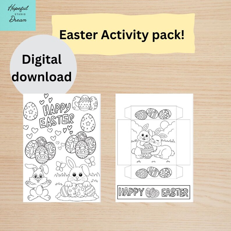 DIY Easter Basket & Printable Colouring Sheet – Fun Easter Activity for ...