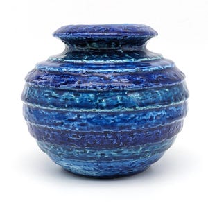 Vintage Aldo Londi Bitossi Cordova Vase | Rimini Blue Italy Pottery Masterpiece | Rosenthal Netter Label | Rare Mid Century Decor Piece