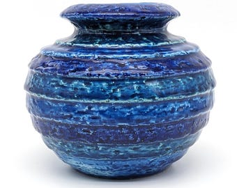 Vintage Aldo Londi Bitossi Cordova Vase | Rimini Blue Italy Pottery Masterpiece | Rosenthal Netter Label | Rare Mid Century Decor Piece