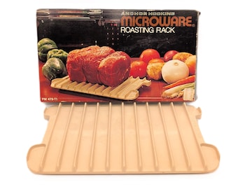 Anchor Hocking Microware Roasting Rack | 1970s USA Microwave & Oven Cookware with Original Box