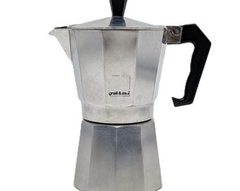 Moka Pot Aluminum 6‑Cup Vintage Italian Gnali Zani 18 cm Stovetop Espresso Maker