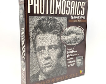 James Dean Jigsaw Puzzle Photomosaics 1026-Piece | 2004 Vintage Sealed Robert Silvers | Buffalo Games