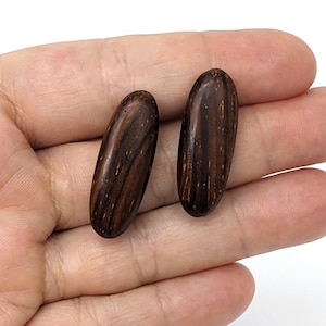 Handmade Wooden Drop Earrings Brazilian Rosewood | Vintage Natural Earrings Oval Shape Minimalist Earrings | Boho Chic Jewelry Stud Earrings