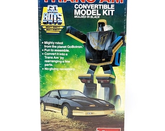 Very Rare Trans Am Go Bots Toy Convertible Car Robot Model Kit | 1985 Monogram Japan Go Bots Sealed in Box New TransAm #6109