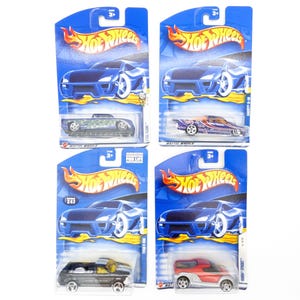 Hot Wheels Cars Toy 2000-2003 New in Card Sealed | Hot Wheels Diecast Car Miniatures Ford F15, Honda Spocket, Steel Flame, Chevy S10 New