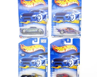 Hot Wheels Cars Toy 2000-2003 New in Card Sealed | Hot Wheels Diecast Car Miniatures Ford F15, Honda Spocket, Steel Flame, Chevy S10 New