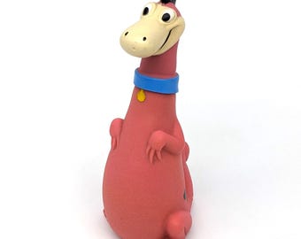 Rare 1982 Hanna Barbera Dino Flintstones Piggy Bank | Vintage PVC Cartoon Coin Bank Made in Hong Kong | Collectible Home Decor Fan Gift