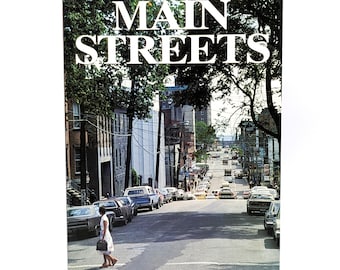 Vintage Main Streets Coffee-Table Book | 1988 Hardcover Rare Book | Small Town USA Canada Photography | MidCentury Americana Decor