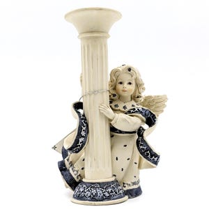 Candle Holder Figurine Sarah&#39;s Angels Vintage Collectible Candle Stand Home Decor Betty Singer Angel Candlestick Handmade Vintage Decor