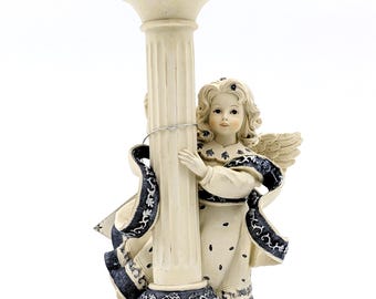 Candle Holder Figurine Sarah's Angels Vintage Collectible Candle Stand Home Decor Betty Singer Angel Candlestick Handmade Vintage Decor