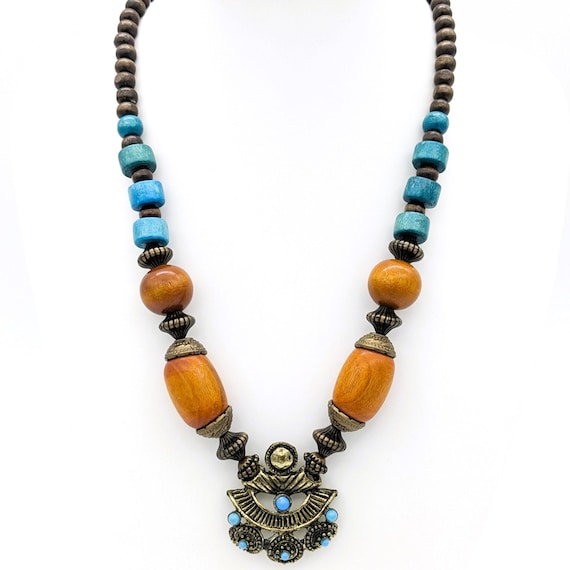 Native American Amazing Navajo Amber Stone Graduating Longer Necklace Native American Amazing Navajo Amber Stone Graduating Longer Necklace