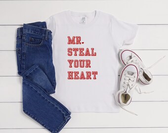Mr. Steal Your Heart Boutique Style Valentine's Day Shirt for boys