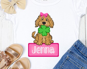 Personalized Golden Doodle St Patrick's Day Shirt