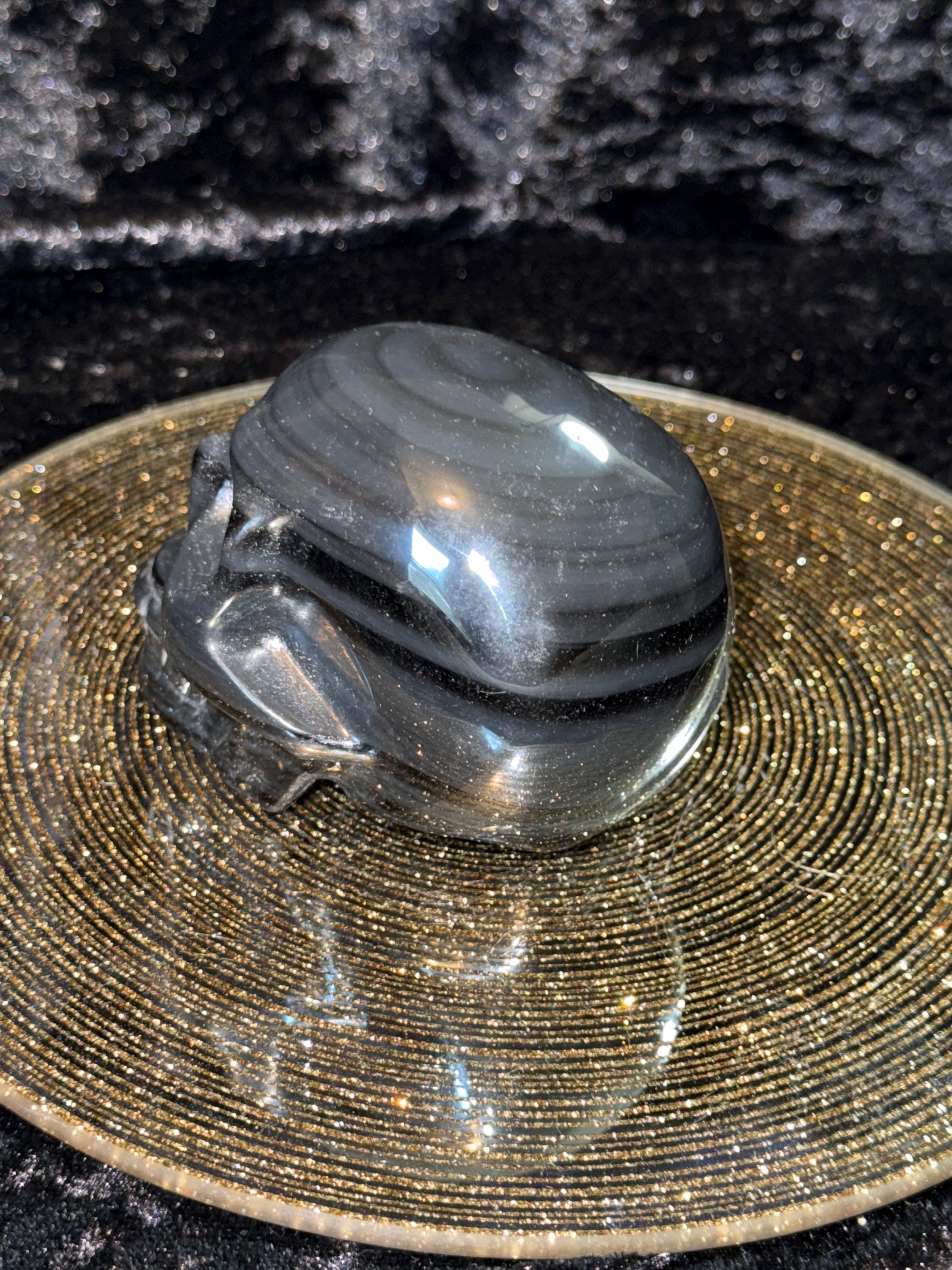 3.28インチ x 2.29インチ ブラックオニキスクリスタルスカル - Etsy 日本