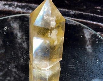 4.2 Inch Natural Citrine Tower | Genuine Citrine Crystal Point | Golden Quartz Tower | Abundance Stone | Collector Piece