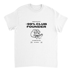 99%クラブ創設者シャツ | 面白い暗号通貨ミームTシャツ | バッグホルダー株式市場ジョーク | 取引損失ユーモア | Degen投資家Tシャツ