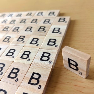 Wooden scrabble tiles letter b for scrapbooking handcraft arts & crafts