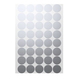 25mm silver sticker dots adhesive round labels circular spot scrapbook