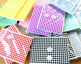 Assorted sizes colour sticker dots adhesive round labels circular spot scrapbook