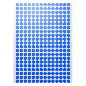 8mm blue sticker dots adhesive round labels circular spot scrapbook