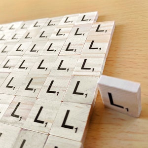 Telhas de madeira scrabble letra l para scrapbooking artesanato artes e ofícios