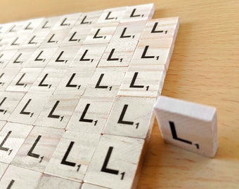 Wooden scrabble tiles letter l for scrapbooking handcraft arts & crafts