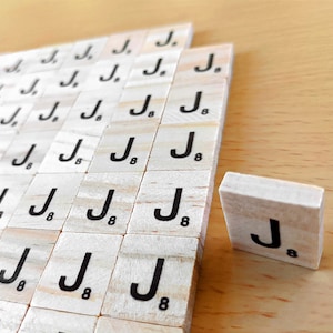 Telhas de madeira scrabble letra j para scrapbooking artesanato artes e ofícios