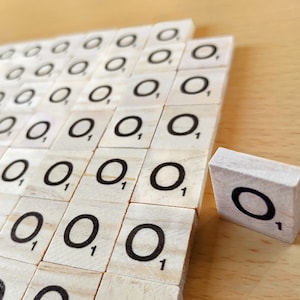 Wooden scrabble tiles letter o for scrapbooking handcraft arts & crafts