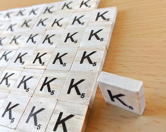 Wooden scrabble tiles letter k for scrapbooking handcraft arts & crafts