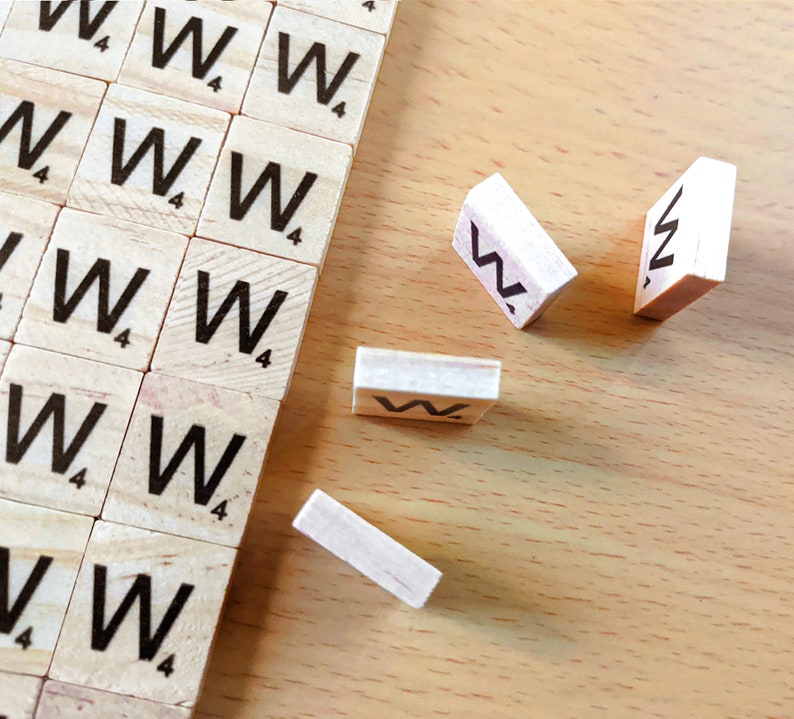 Wooden Scrabble Tiles Letter W for Scrapbooking Handcraft Arts & Crafts ...