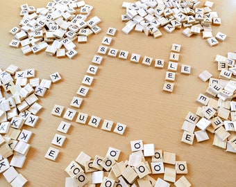 Wooden alphabet scrabble wood letter tiles for scrapbooking handcraft arts crafts
